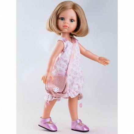 Кукла Карла в розовом платье, 32 см. 